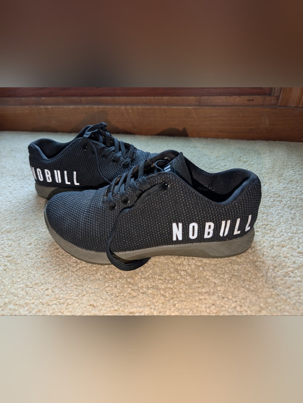 NOBULL Project Black/Green Athletic Training Shoes with White Logo Size 7